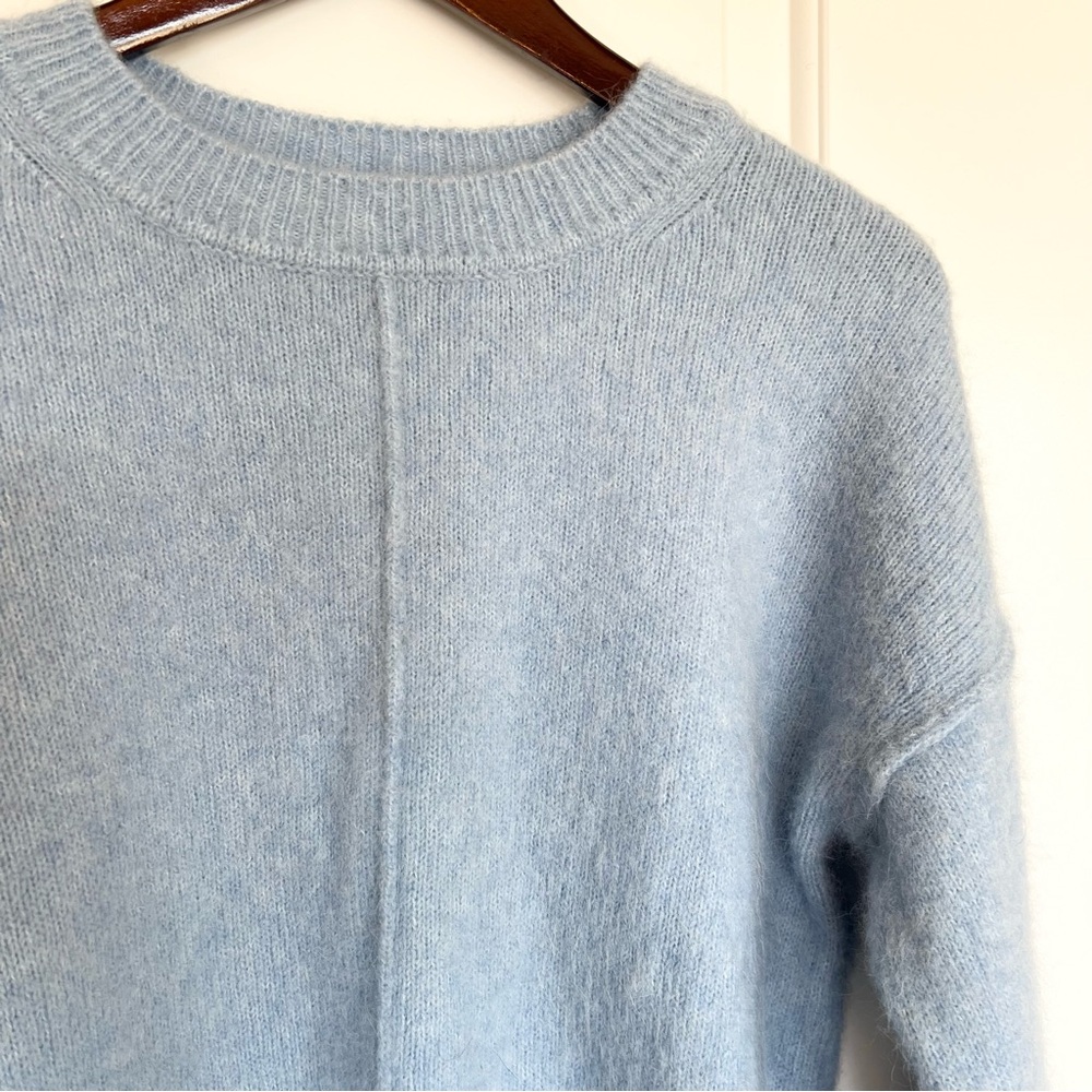 Sweaty Betty Wool and Alpaca light blue sweater Sierra pullover sweater Size 8 - Picture 3 of 9